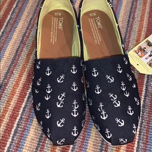 TOMs Navy Anchor shoes